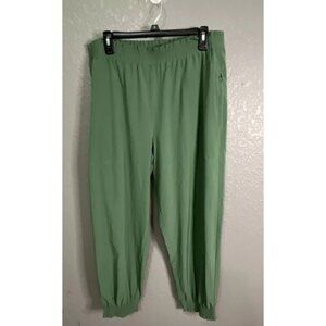 Athleta Womens Savannah Joggers Sz 14 Petite Pull On Pants Vineyard Green Casual